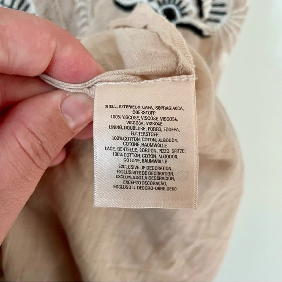 Anthropologie Maeve Embroidered Slip  Dress Extra Small - Picture 10 of 12